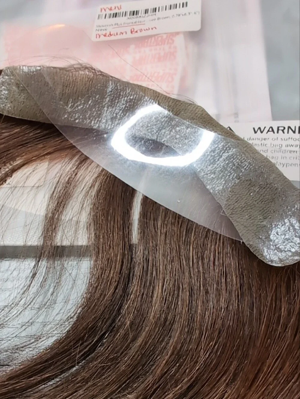6 In Men's Frontal Scalp Hairpiece Toupee Human Hair Topper Medium Brown